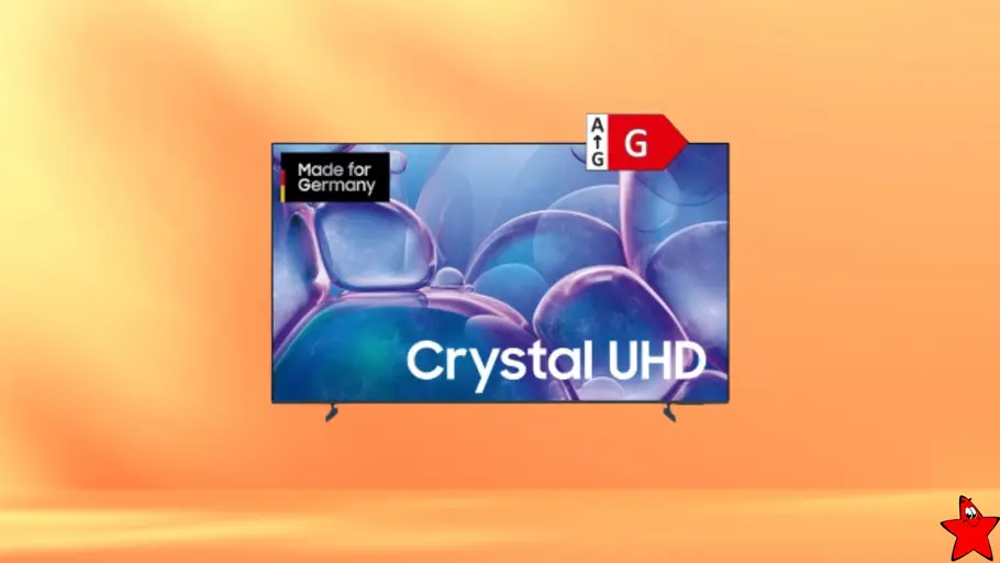 samsungtv-bundle-o2-tvmovie Samsung Fernseher vor orangenen Hintergrund mit TV Movie Logo
