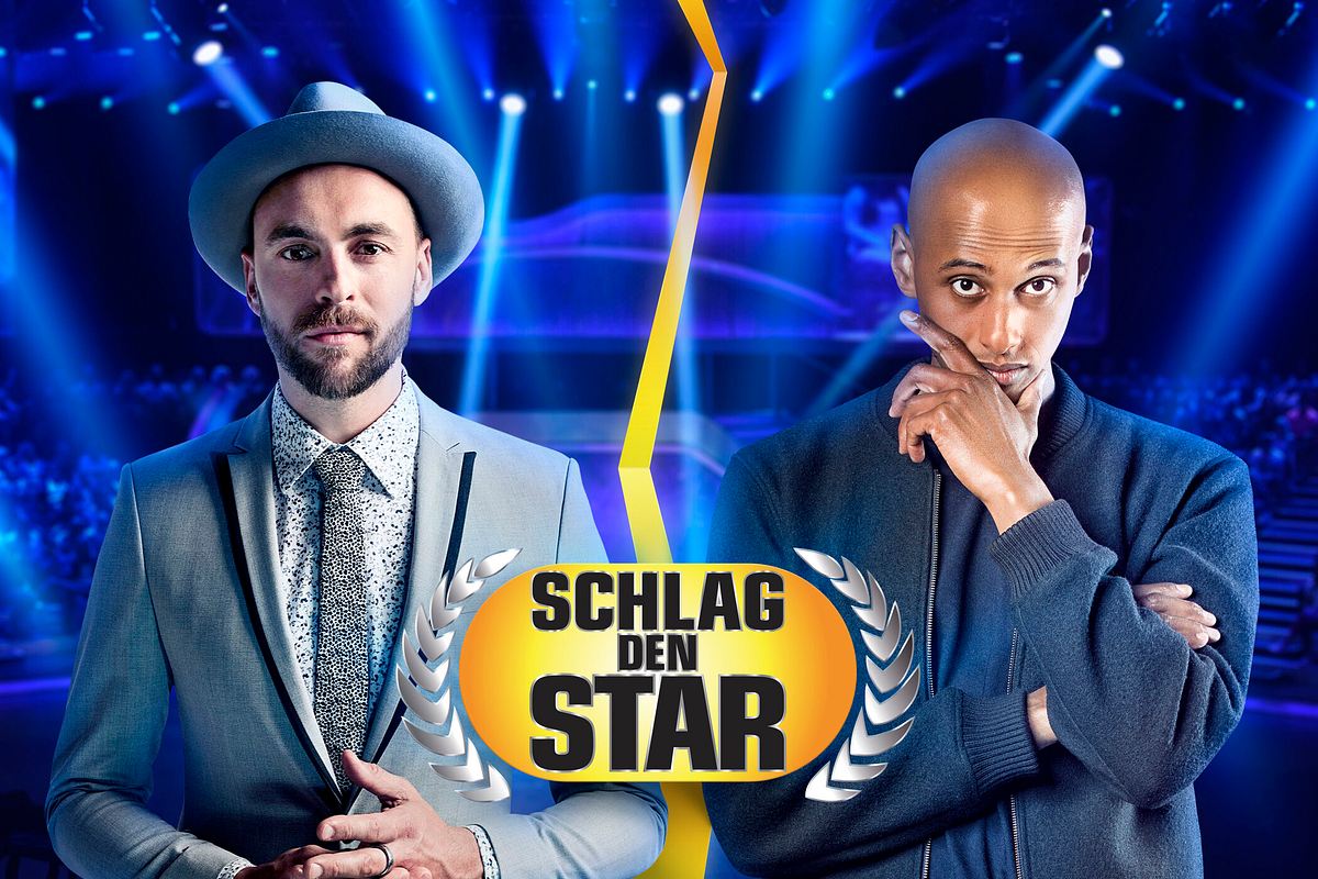 Max Mutze und Teddy Teclebrahan Das offizielle Schlag den Star Logo mit Max Mutzke und Teddy Teclebrahan