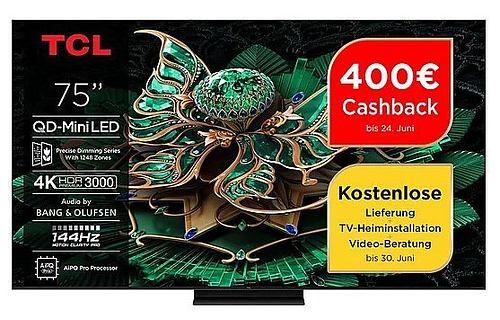 TCL 75C7K QD-Mini-LED Google TV (Flat, 75 Zoll / 189 cm, UHD 4K, SMART TV)