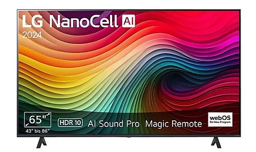 LG 65NANO81T6A NanoCell TV (Flat, 65 Zoll / 165 cm, UHD 4K, SMART TV, webOS 24 mit LG ThinQ)
