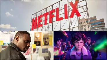Collage aus dem Netflix-Logo, einem Bild aus Lupin und einem Bild aus Stranger Things: Tales From 85. - Foto: Emmanuel Guimier/Netflix Collage aus dem Netflix-Logo, einem Bild aus Lupin und einem Bild aus Stranger Things: Tales From 85. - Foto: Emmanuel Guimier/Netflix
