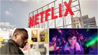 Collage aus dem Netflix-Logo, einem Bild aus Lupin und einem Bild aus Stranger Things: Tales From 85. - Foto: Emmanuel Guimier/Netflix