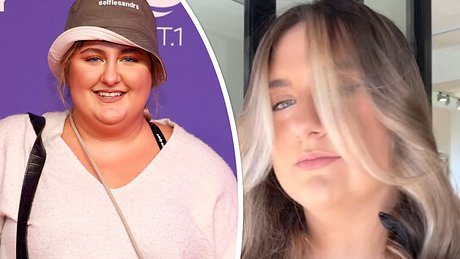 Links: SelfieSandra 2020, rechts: SelfieSandra mit blonden Haaren nach „Let’s Dance“-Aus 2025 - Foto:  IMAGO / Future Image & Instagram/SelfieSandra