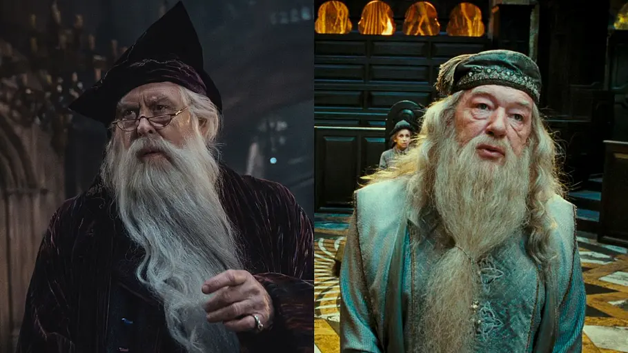 Serie vs. Film: Vergleich der „Harry Potter“-Charaktere Serie vs. Film: Collage zeigt Vorher-Nachher-Vergleich der „Harry Potter“-Charaktere.