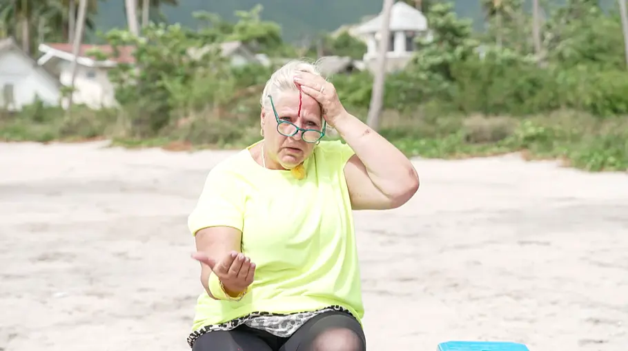 Silvia Wollny blutet am Kopf Silvia Wollny blutet am Kopf