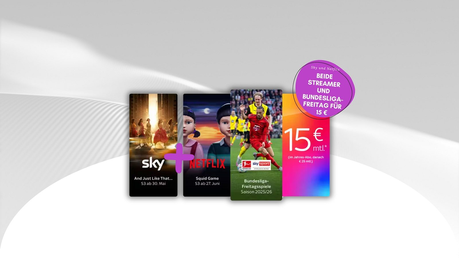 Sky, Netflix UND Bundesliga für 15 Euro?! Ja, das Angebot gibts hier