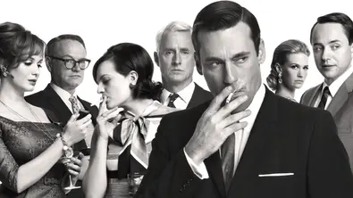 Die Besetzung aus  „Mad Men“ auf einem Schwarz-Weiß-Bild. - Foto: TMDB
