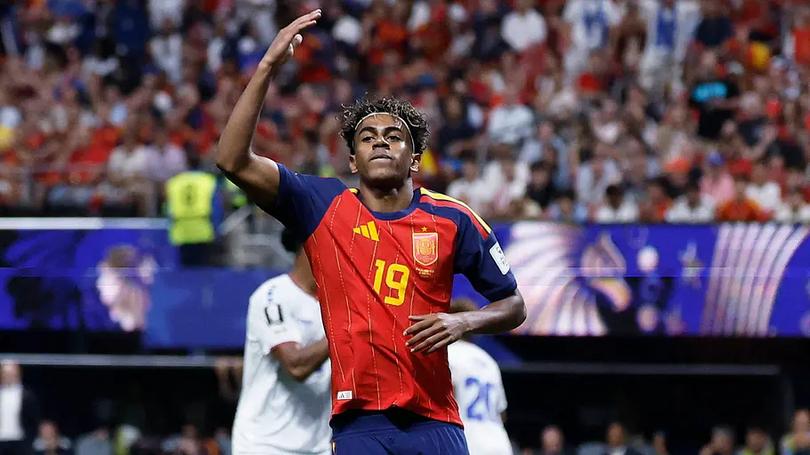 Lamine Yamal bei der WM 2026 Lamine Yamal beim ersten Spiel der WM 2026 für Spanien