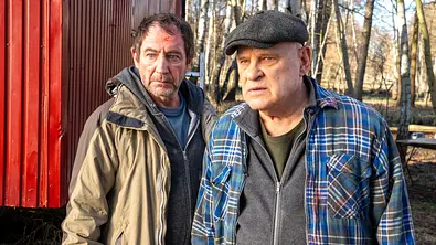 Spreewaldkrimi - Mein ist der Tod - Drehstart: v.l.: Thorsten Krüger (Christian Redl) und Martin Fichte (Thorsten Merten) - Foto: ZDF / Oliver Feist