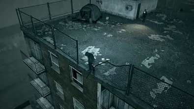 Screenshot vom Spiel Hollowbody mit einer Person auf einem Dach - Foto: Headware Games Screenshot vom Spiel Hollowbody mit einer Person auf einem Dach - Foto: Headware Games