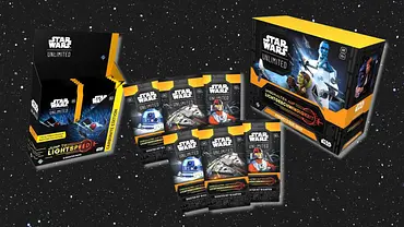 Produkte zum Sammelkartenspiel Star Wars Unlimited - Umschalten auf Lichtgeschwindigkeit - Foto: Star Wars Unlimited - Umschalten auf Lichtgeschwindigkeit