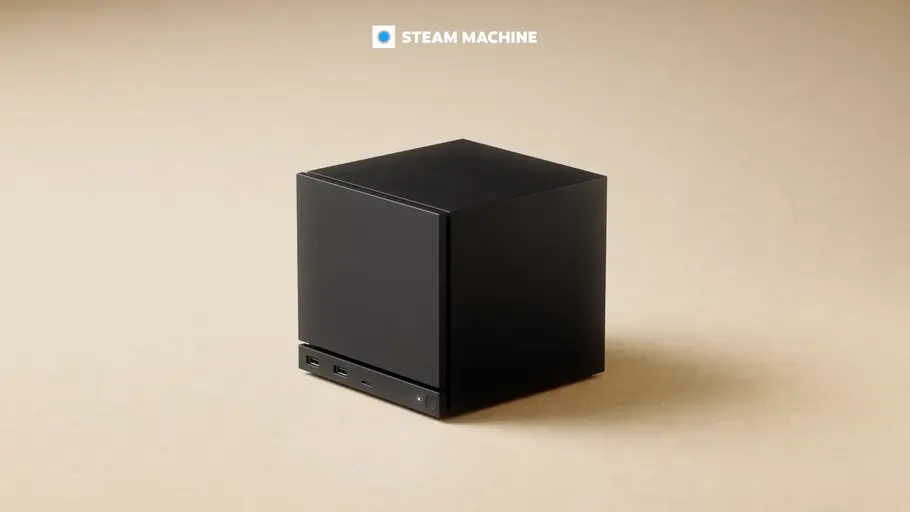 Steam Machine seitlich fotografiert