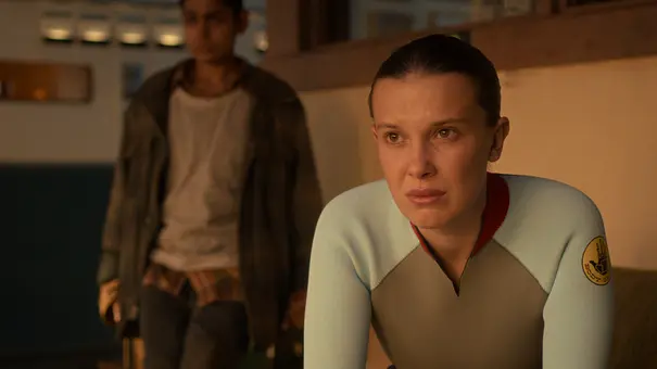 Eleven (Millie Bobby Brown) und ihre Schwester Kali (Linnea Berthelsen) in Stranger Things Staffel 5 - Foto: Netflix