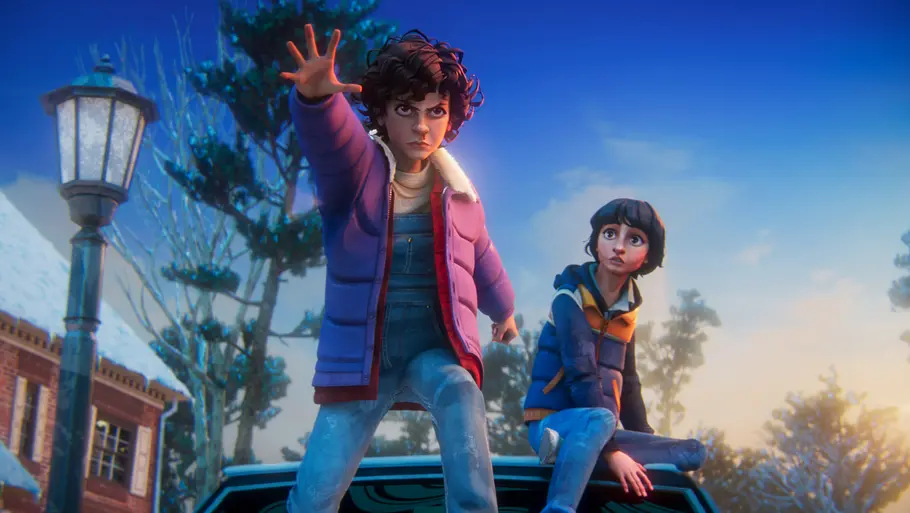 Animationscharaktere der neuen Netflix-Serie „Stranger Things: Tales from 85“.