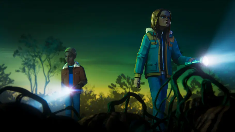 Animationscharaktere der neuen Netflix-Serie „Stranger Things: Tales from 85“.