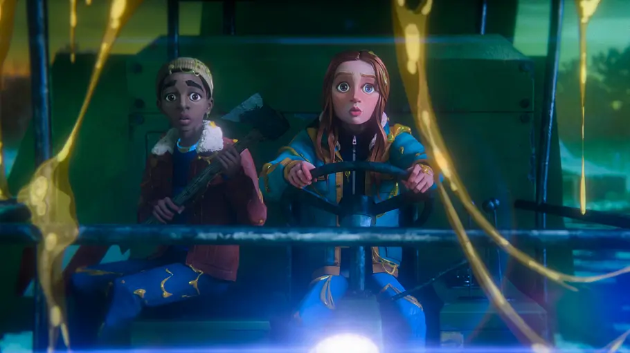 Animationscharaktere der neuen Netflix-Serie „Stranger Things: Tales from 85“.