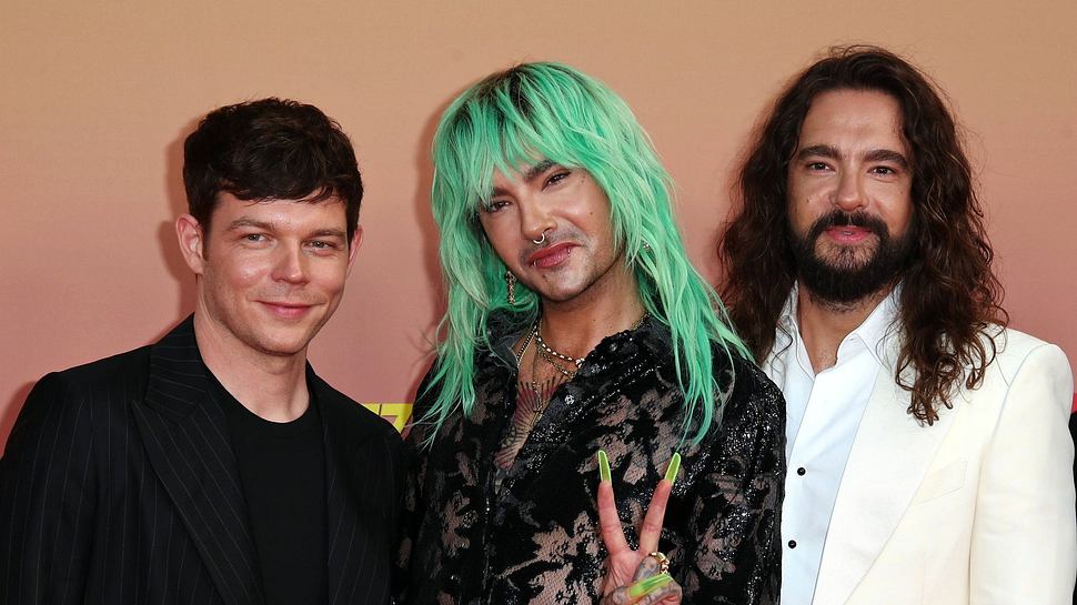 Georg Listing, Bill Kaulitz, Tom Kaulitz und Gustav Schäfer beim Special Screening von Kaulitz & Kaulitz, Staffel 2 vorm Delphi Filmpalast, Berlin, 12.6.25 - Foto:  IMAGO / PIC ONE