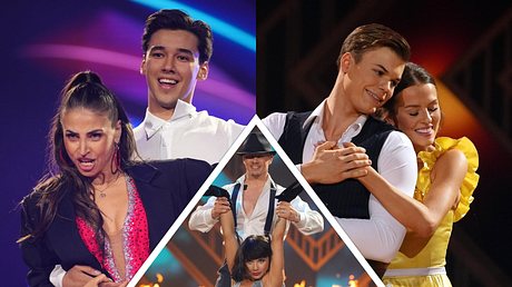 Diego Pooth & Ekaterina Leonova, Taliso Engel & Patricija Ionel, Fabian Hambüchen & Anastasia Maruster tanzen um den Sieg - Foto: RTL / Stefan Gregorowius