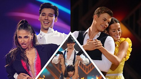 Diego Pooth & Ekaterina Leonova, Taliso Engel & Patricija Ionel, Fabian Hambüchen & Anastasia Maruster tanzen um den Sieg - Foto: RTL / Stefan Gregorowius