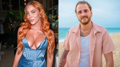 Rechts: Tara Tabitha in einem blauen Kleid, lächelt in die Kamera. Links: Dennis Lodi, im Hintergrund der Strand, posiert locker und freundlich.  - Foto: IMAGO / Future Image, RTLZWEI
