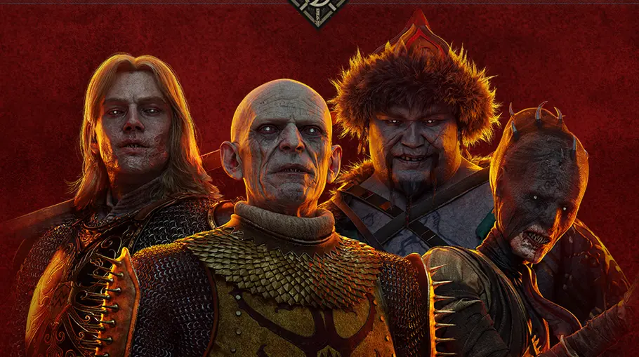 Ambrus (l.), Brencis (m.), Bakir (m.) und Xanthe (r.)