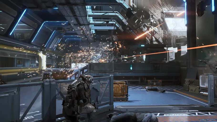 Ein Screenshot zu The Expanse: Osiris Reborn zeigt einen Protagonisten im Raumanzug!