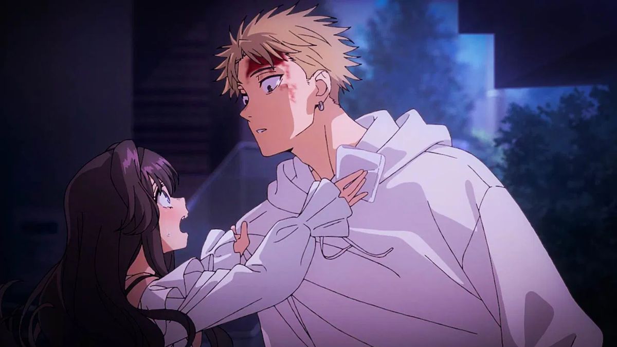 Kaoru hält Rin am Pulli fest. Dieser blutet und scheint von ihrer Berühung überrascht.
