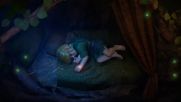 Link liegt in einem Baum im Remake von The Legend of Zelda: Ocarina of Time - Foto: Nintendo