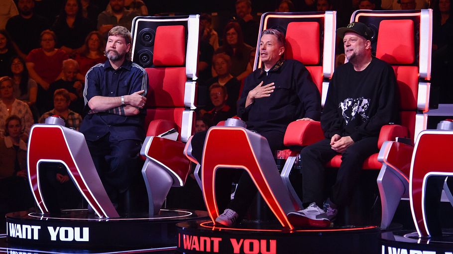 Rea, Smudo und Michi: Die Coaches von The Voice of Germany sitzen auf ihren Stühlen