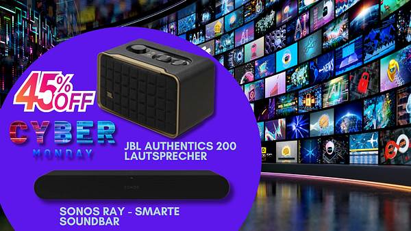 Tink Cyber Monday Deals: Sonos Ray und JBL Authentics 200 Lautsprecher - Foto: TVM/PR