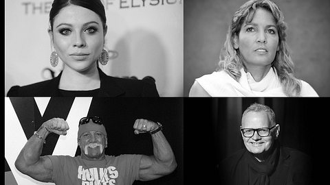 Fotocollage mit Michelle Trachtenberg, Naddel, Hulk Hogan und Ulli Potofski - Foto: IMAGO / The Photo Access, IMAGO / Sven Simon, IMAGO / Imagn Images, IMAGO / Panama Pictures