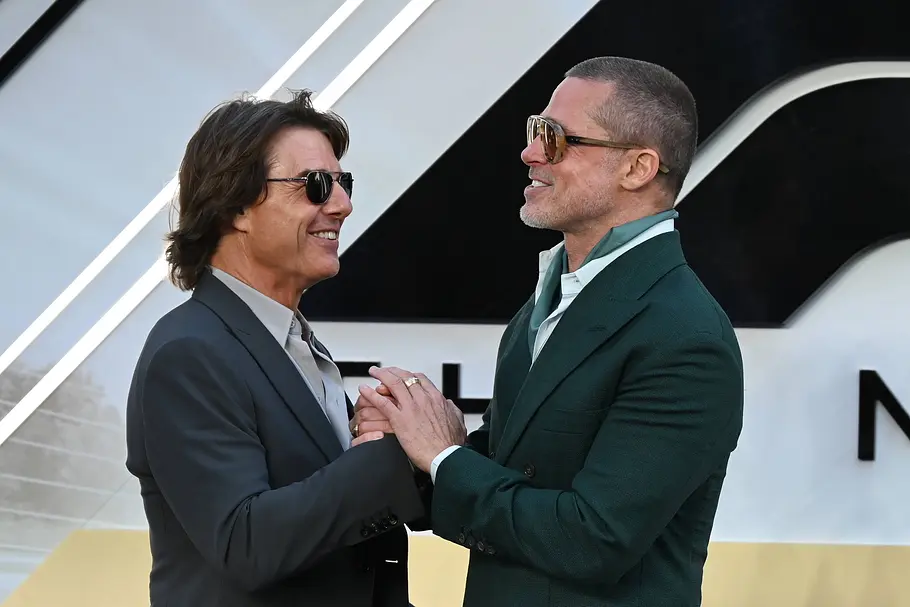 Tom Cruise und Brad Pitt Brad Pitt und Tom Cruise im Austausch