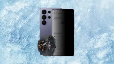 Samsung Galaxy S26 Ultra und Samsung Galaxy Watch Ultra 2 vor Hintergrund in blau weißer Wellenoptik. - Foto: TV Movie / o2 / Canva