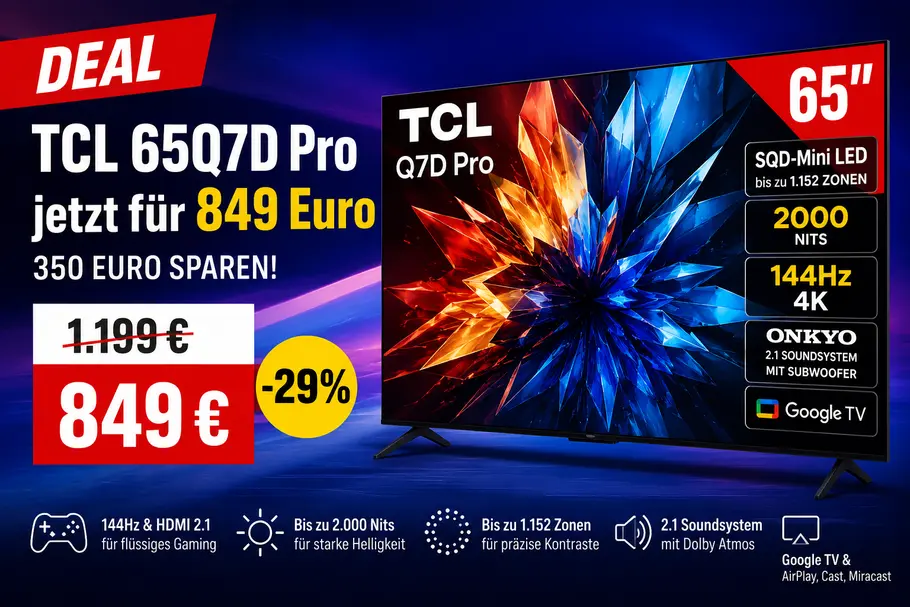 tvmovie-tcldeal-amazon TCL 65Q7D mit Daten und Fakten zum aktuellen Spar-Deal bei Amazon.