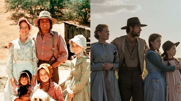 So sieht die Familie Ingalls im Netflix-Reboot von „Unsere kleine Farm“ aus. - Foto: IMAGO / Ronald Grant; Eric Zachanowich/Netflix So sieht die Familie Ingalls im Netflix-Reboot von „Unsere kleine Farm“ aus. - Foto: IMAGO / Ronald Grant; Eric Zachanowich/Netflix