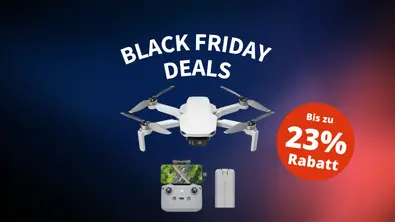 DJI Mini 4 mit Rabatt Button unter Black Friday Deals Banner - Foto: TV Movie / PR