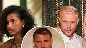 Collage: Links Brenda verzweifelt, rechts Seven am posen mit Champus, Mitte: Gigi mit ernstem Blick - Foto: Netflix, Joyn, IMAGO / BREUEL-BILD Collage: Links Brenda verzweifelt, rechts Seven am posen mit Champus, Mitte: Gigi mit ernstem Blick - Foto: Netflix, Joyn, IMAGO / BREUEL-BILD