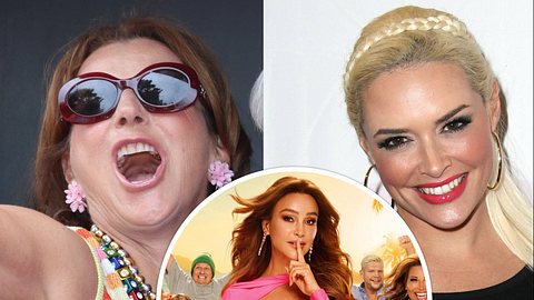 Collage: Claudia Obert grölt, Verona Pooth legt den Finger auf den Mund, Daniela Katzenberger lacht - Foto:  IMAGO / Eventpress, Joyn, IMAGO / APress
