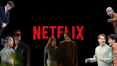 Eine Collage der Netflix-Starts mit Tommy Shelby, Benedict und Sophie, Enola und Tewkesbury, Nick und Charlie und Aang  - Foto: Collage: LIAM DANIEL/NETFLIX, Alex Bailey/Netflix, Robert Viglasky/Netflix, KATIE YU/NETFLIX, Samuel Dore/Netflix  