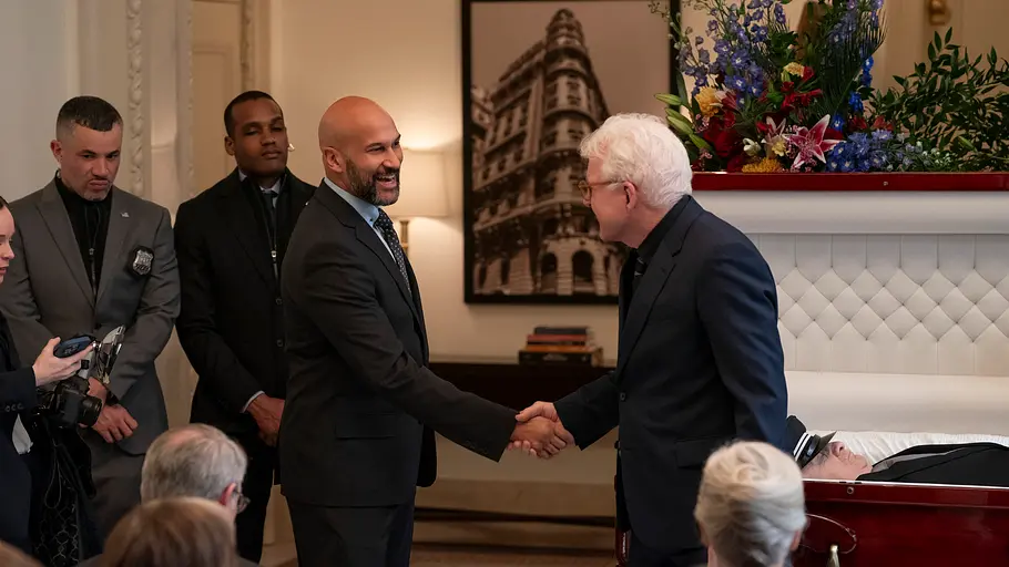 Charles trifft Bürgermeister Tillman und schüttelt ihm die Hand.