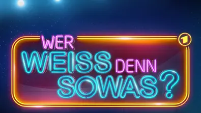 Wer weiß denn sowas? Logo in leuchtenden Neonröhren. - Foto: ARD
