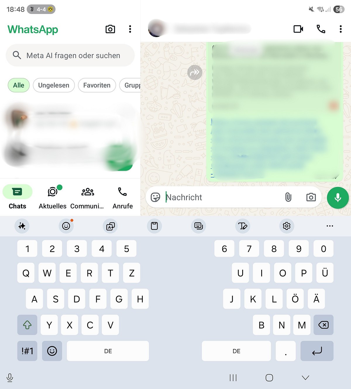 whatsapp Ein Screenshot aus WhatsApp