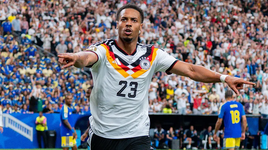 Felix Nmecha Felix Nmecha jubelt nach seinem Tor beim Auftaktspiel der deutschen Nationalelf bei der WM 2026