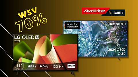 Bis zu 70 Prozent Rabatt beim WSV bei MediaMarkt - auch Fernseher von Samsung und LG sind im Angebot - Foto: TVM/PR