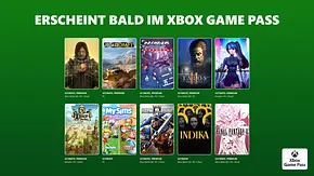 Auf einer grünen Fläche sind Cover der neuen Game Pass-Spiele im Januar zu sehen - Foto: Xbox
