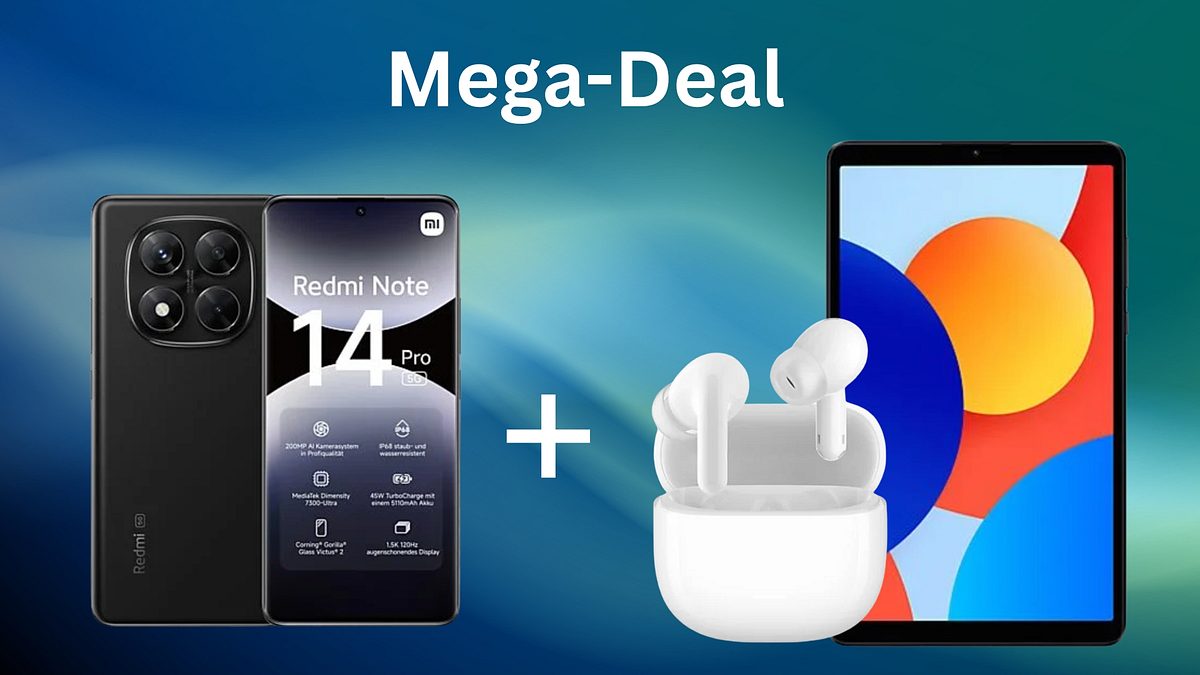 Xiaomi Redmi Note 14 Pro Bundle mit Redmi Pad SE & Buds 6 Xiaomi Redmi Note 14 Pro Bundle mit Redmi Pad SE & Buds 6