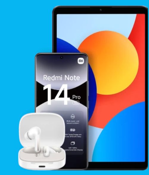 Xiaomi Redmi Note 14 Pro + Redmi Buds 6 + Redmi Pad SE  im Blau Bundle