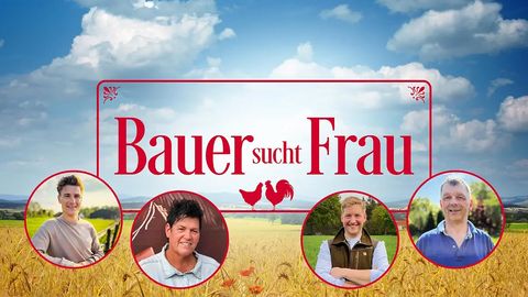 Man sieht die ersten vier Kandidaten der 21. Staffel von „Bauer sucht Frau. - Foto: RTL